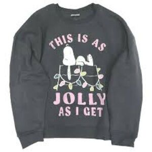 Peanuts Snoopy "This Is As Jolly As I Get" Christmas Sweatshirt